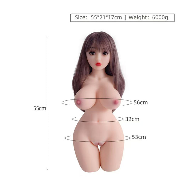 Mini torso doll, full bust, soft TPE