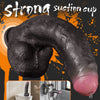 Premium Deep Black Dildo with Suction Cup