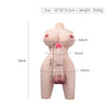 Detailed view of big silicone breasts, lifelike TPE