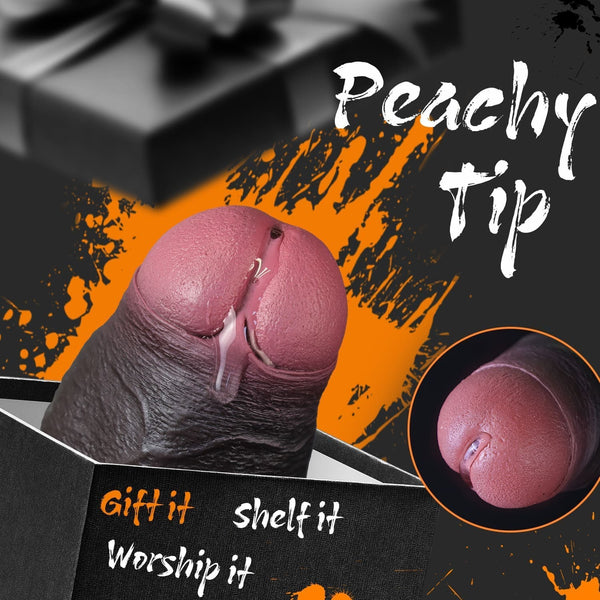 Realistic Pure Black Silicone Dildo