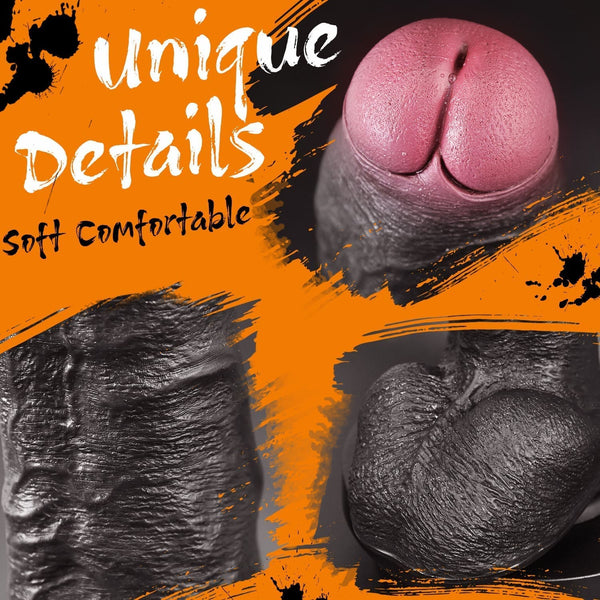 Ultra Realistic 10.8 inch Pure Black dildo