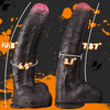 Ultra soft 10.8 inch deep black dildo
