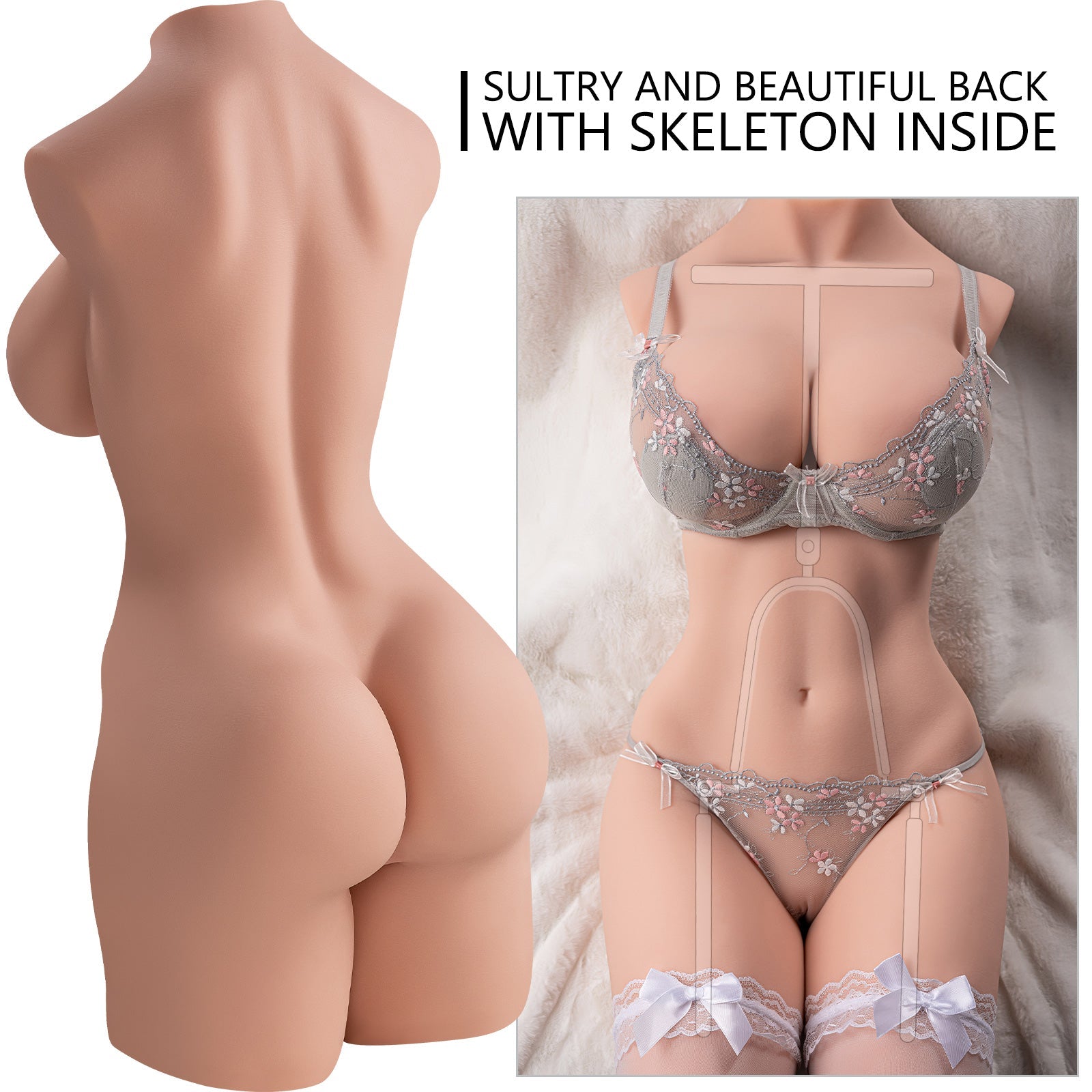 Life Size Realistic Sex Doll Porn Torso - 42.32LB Erika