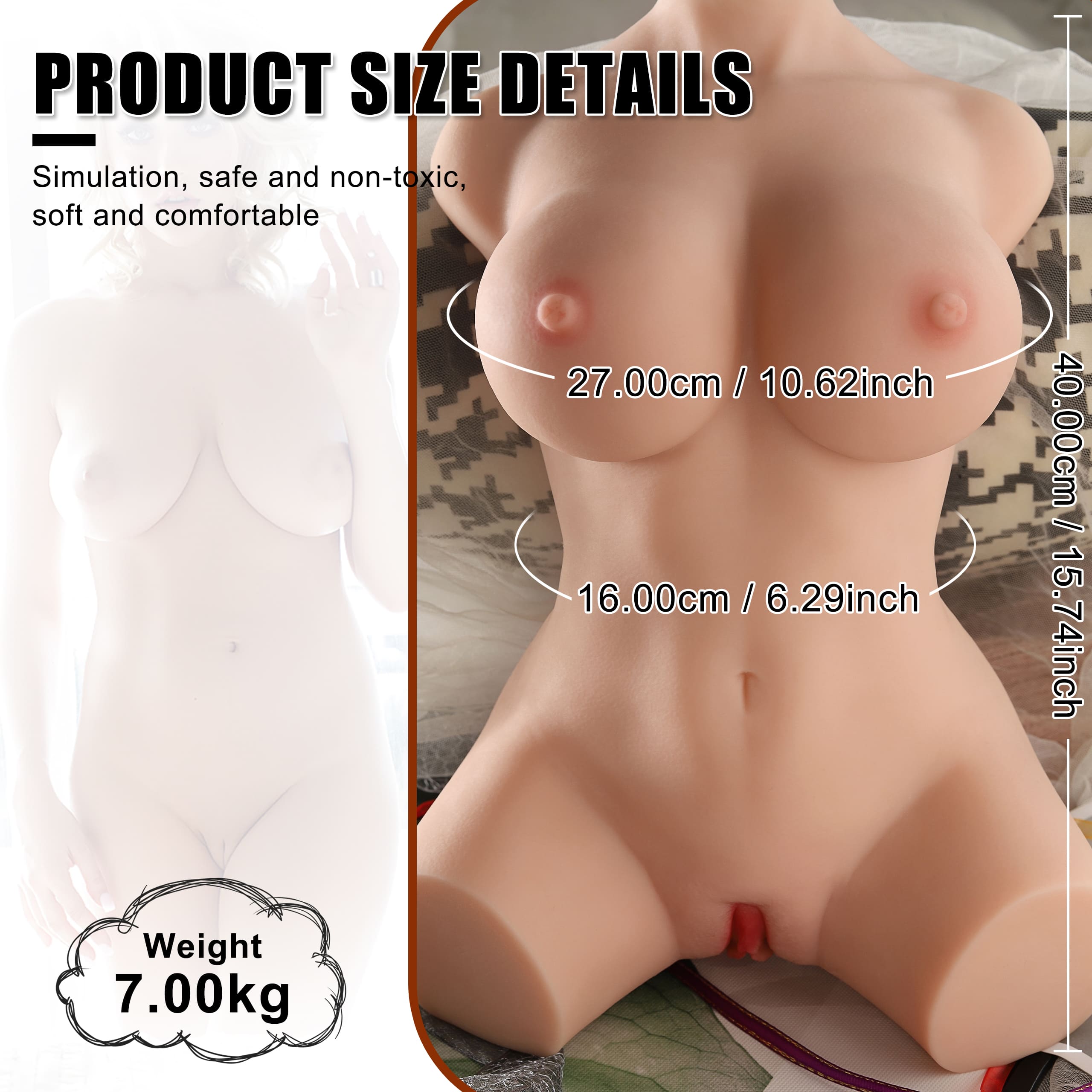  Realistic Torso with S-Shaped Body Design