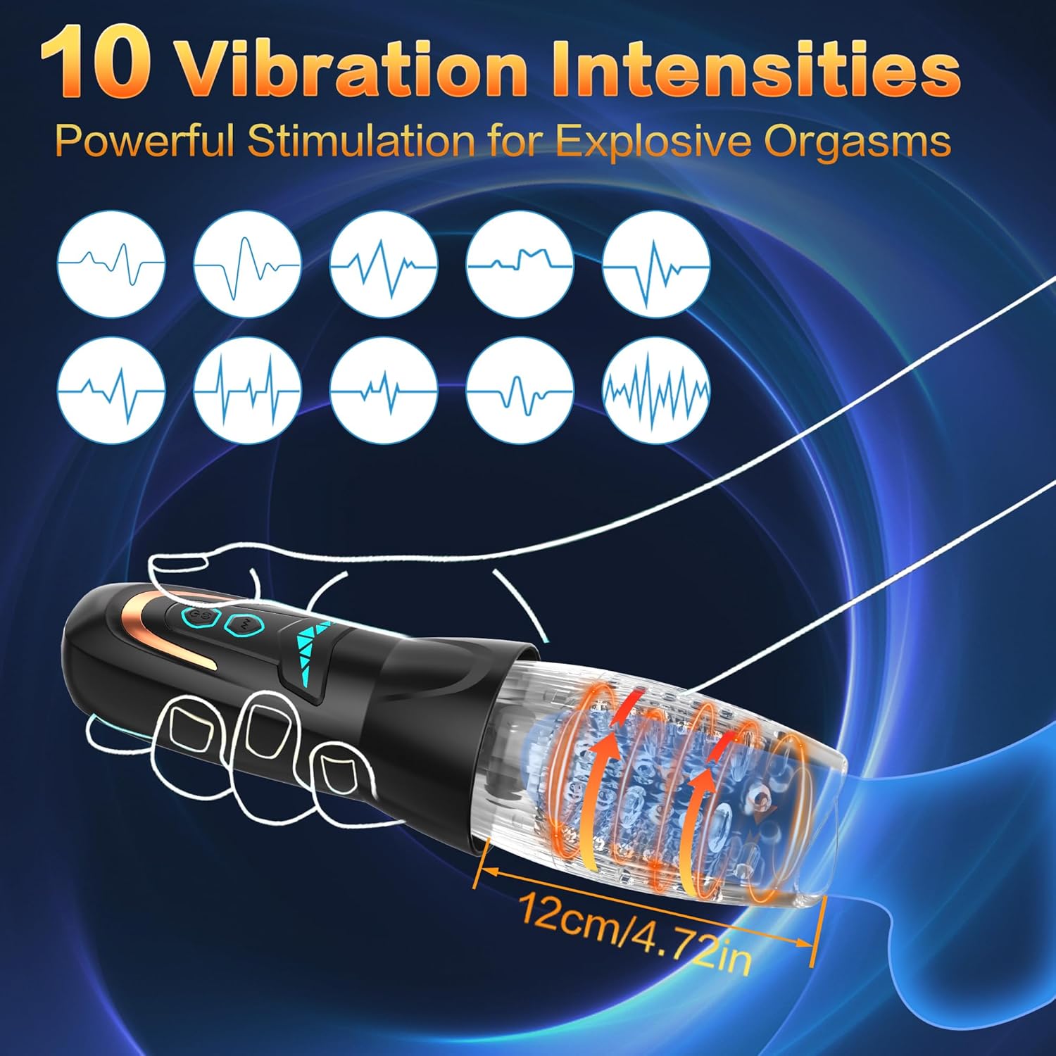 8 Thrusting Rotating Male Toy