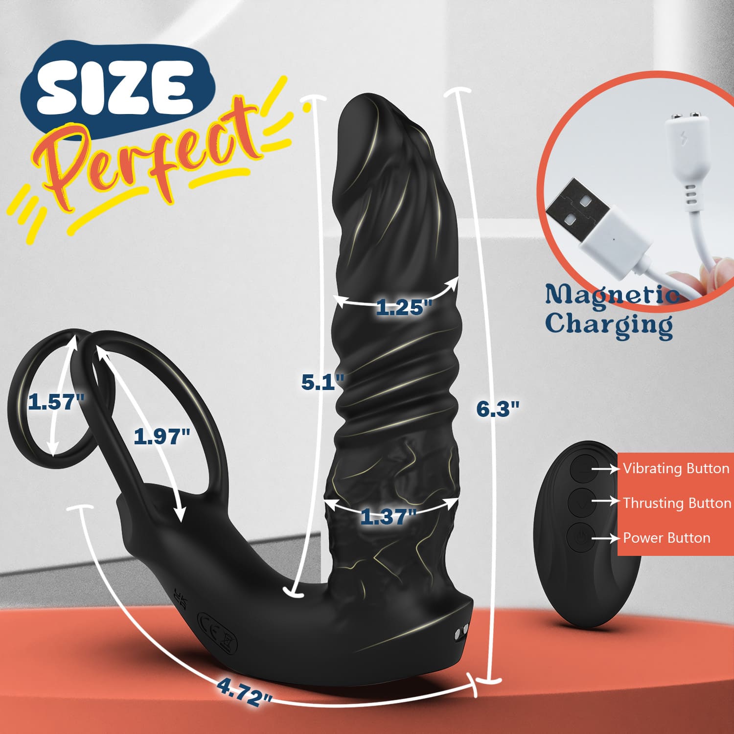 Anal Vibrating Dildo