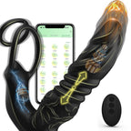 Vibrating Anal Dildo with Cock Rings