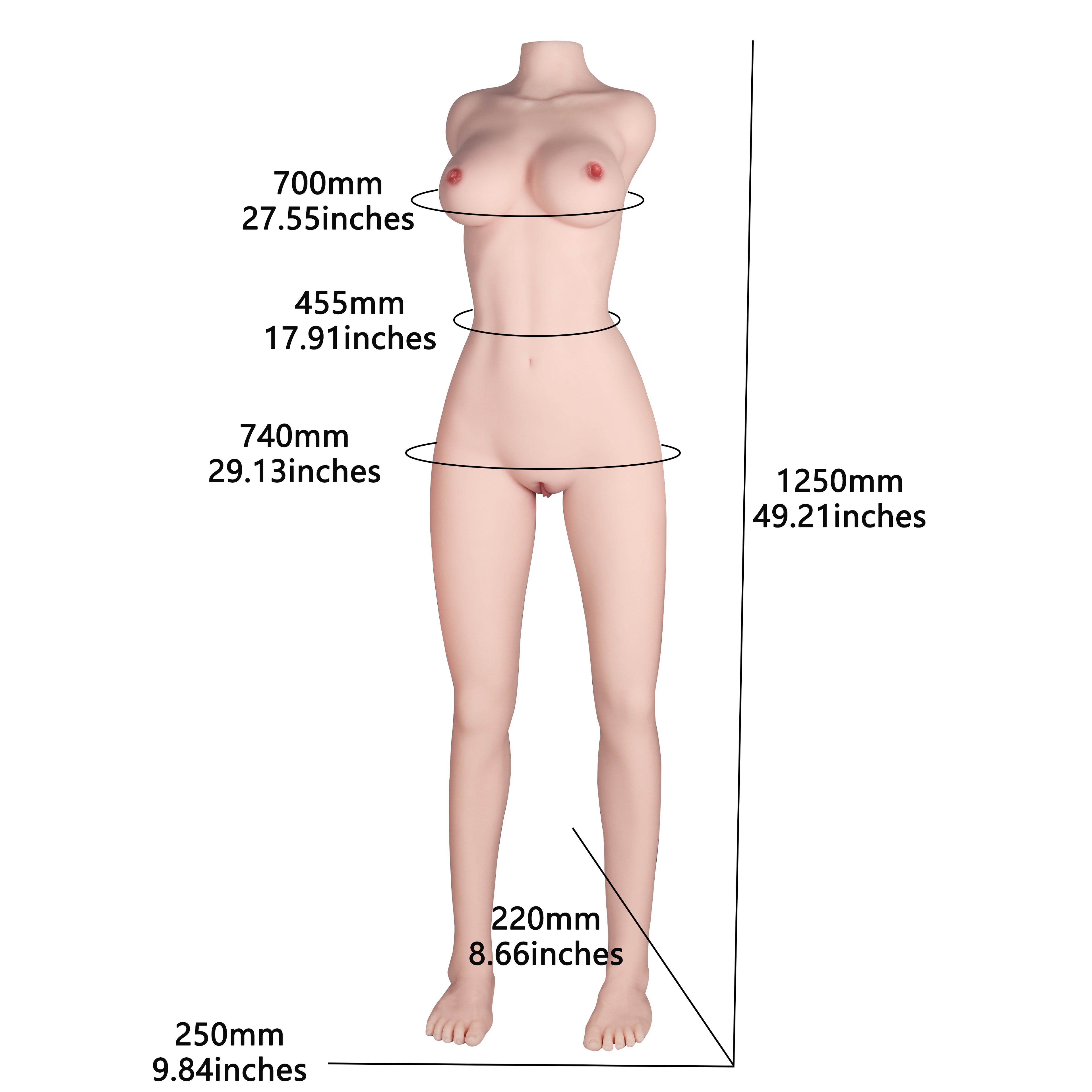 flexible long-legged sex doll torso