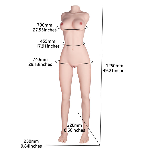 flexible long-legged sex doll torso