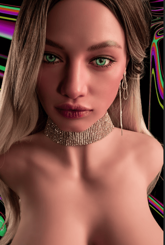 Fukada realistic sex doll with wig, hair styling detail