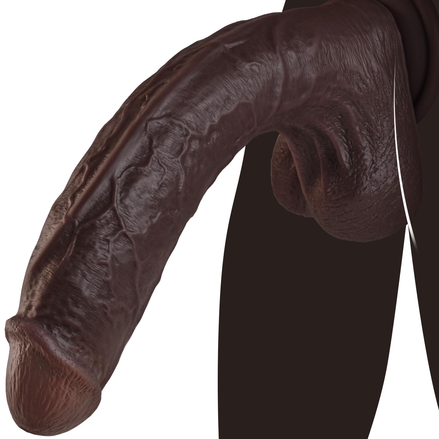Realistic silicone black dildo 